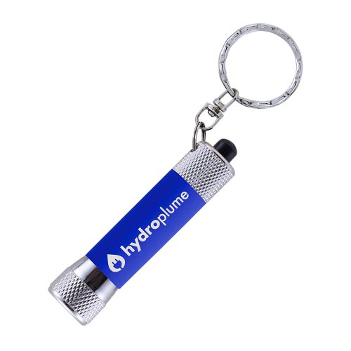 3 LED Soft Touch Torch Keyrings Bt Blue