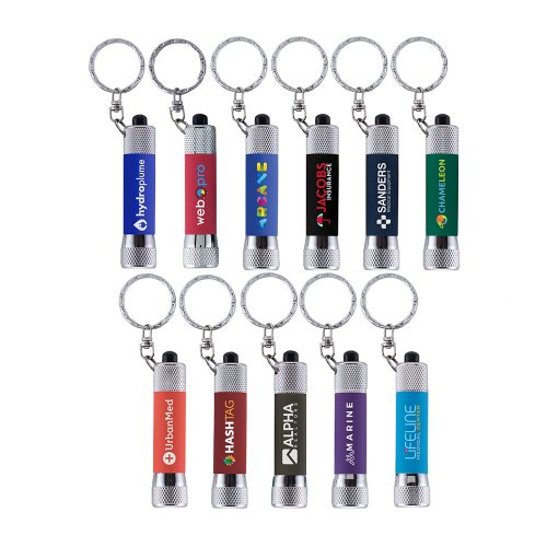 3 LED Soft Touch Torch Keyrings Main