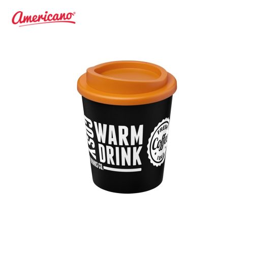 Americano Espresso 250 ml Insulated Tumbler Black Orange
