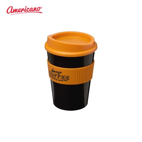 Americano Medio 300ml Mugs Solid Black Orange
