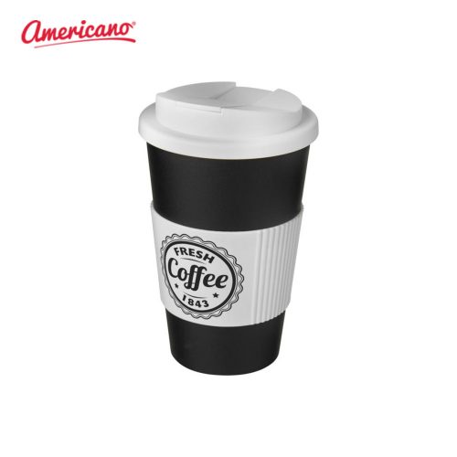Americano Non Spill 350 ml Thermal Mugs Solid Black White