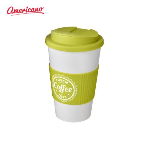 Americano Non Spill 350 ml Thermal Mugs White Lime