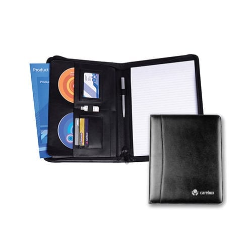 Ascot Leather A4 Zipped Deluxe Conference Folders Promotional