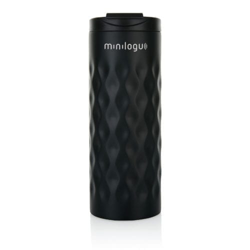 Branded 350ml Geometric Tumblers in Black with logo 1 scaled