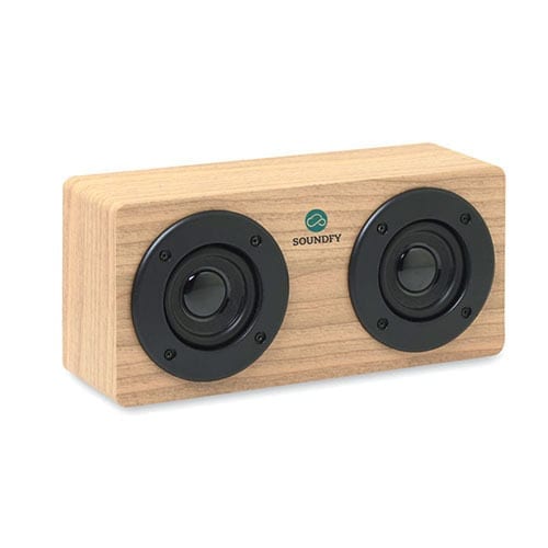 Double Wooden Speaker Front Branded