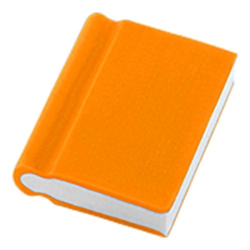 Eraser Book Shape Promotional Orange