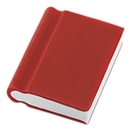 Eraser Book Shape Promotional Red
