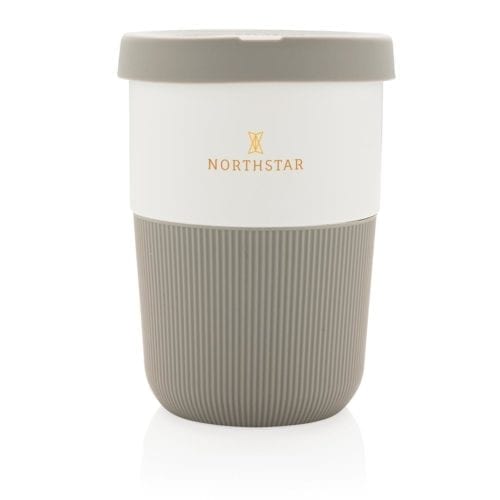 PLA 380ml Coffee to go Cups Branded Grey