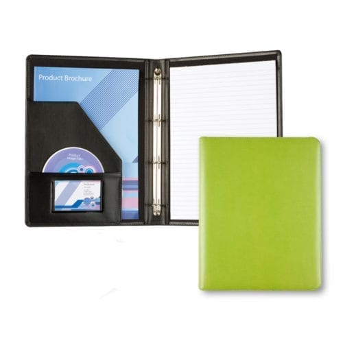 Promotional A4 Slim Ring Binders Lime Green