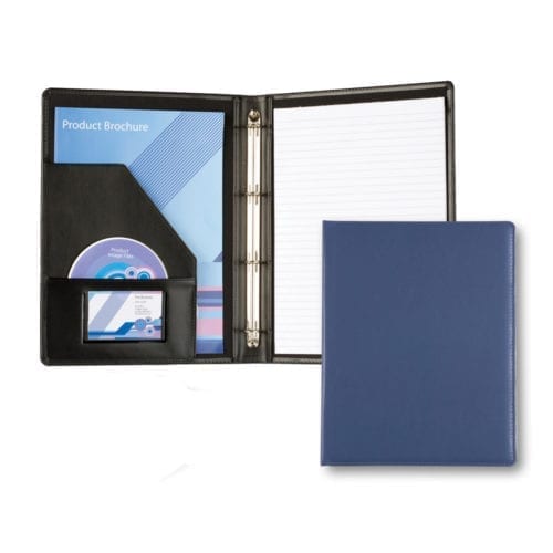 Promotional A4 Slim Ring Binders Mid Blue