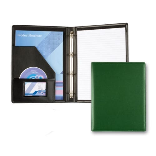 Promotional A4 Slim Ring Binders Mid Green