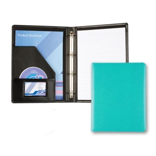 Promotional A4 Slim Ring Binders Turquoise