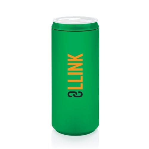 Promotional ECO Can 330ml Travel Cups Branded Green 1 scaled