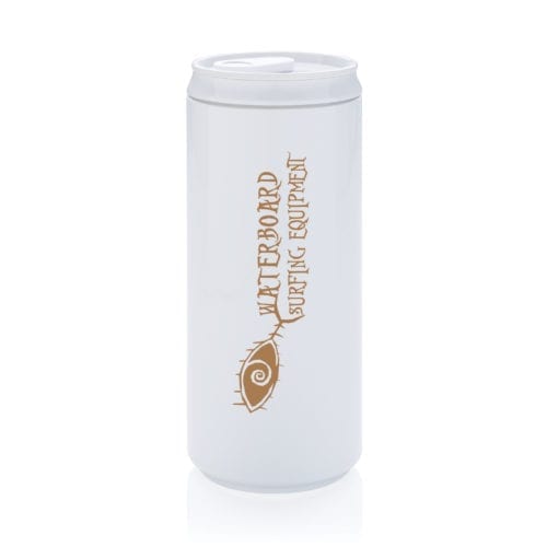 Promotional ECO Can 330ml Travel Cups Branded White 1 scaled
