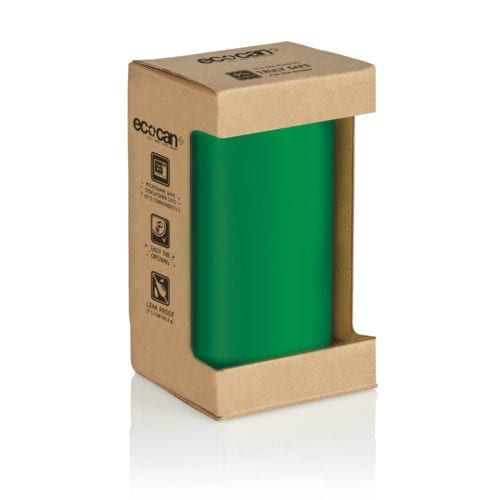 Promotional ECO Can 330ml Travel Cups Green in Box 1 scaled