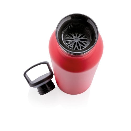 Vacuum Insulated 600ml Leak Proof Bottle Red Lid Off 3 scaled