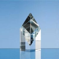 10cm Optical Crystal Sloping Diamonds