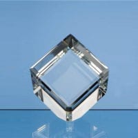 6cm Optical Crystal Bevel Edged Cubes