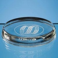 10cm Oval Glass Paperweights