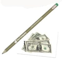 Recycled Money Pencils With Eraser
