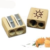 Double Wooden Pencil Sharpeners