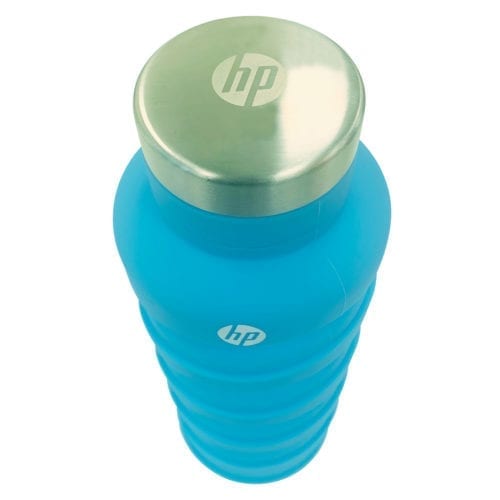 Promotional Collapsible Bottle branded with a logo to the lid