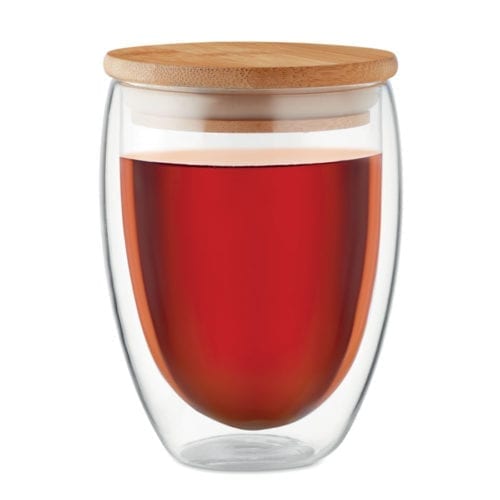 Promotional Triana Medium Glass Cup with tea