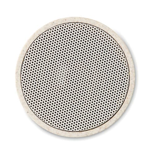Promotional Wheat Round Bass Speakers Beige top view