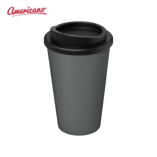 Americano Recycled 350 ml Insulated Tumblers Grey Solid Black
