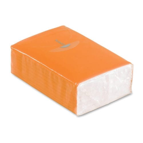 Promotional Mini Pack of Tissues in Orange