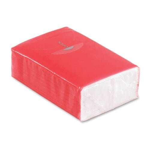 Promotional Mini Pack of Tissues in Red