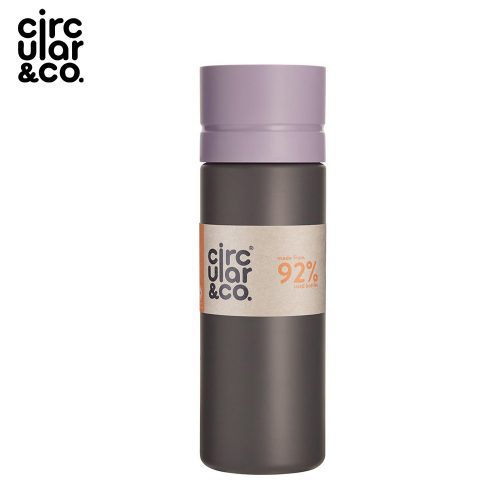 600ml Reusable Water Bottle Grey Purple