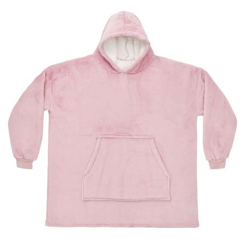 Brand Lab Oversized Hooded Blanket Blush Pink