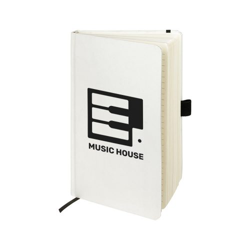Broadstairs Eco A5 Kraft Paper Notebook White Black Details