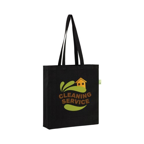 Hythe Recycled 10 oz Cotton Shopper Tote Black main