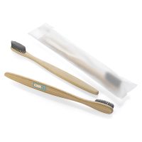 18cm Bamboo Toothbrush with Charcoal Bristles