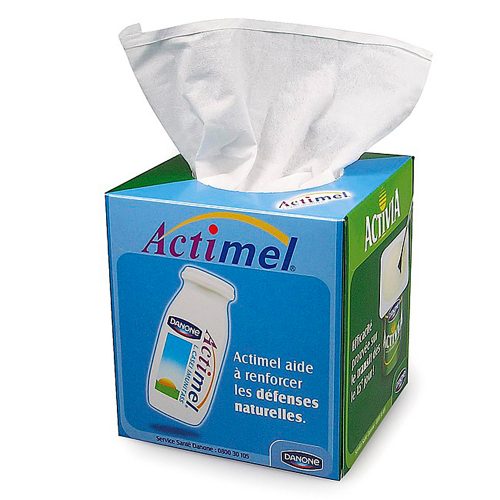 Box of 100 2 Ply White Tissues in Printed Box Tissue