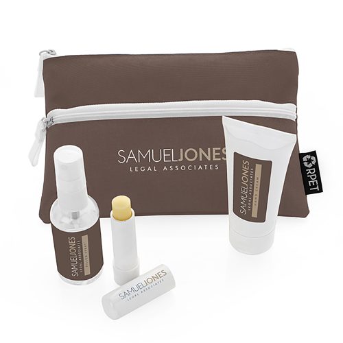 Branded 4 Piece Wellbeing Set in an Zippered Bag