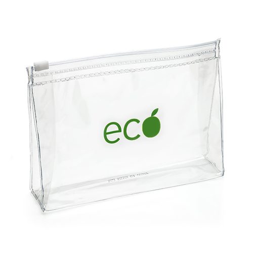 Branded Clear EVA Slide Zippered Oblong Bag