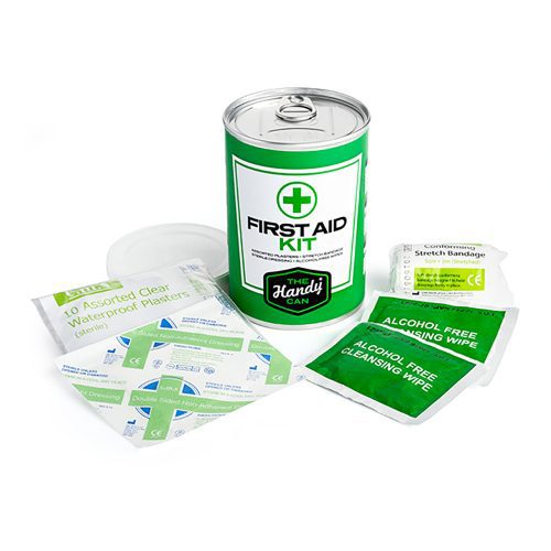 Branded First Aid Handy Can Kit Essentials