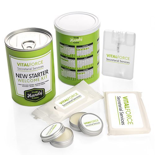 Branded New Starter Welcome Handy Can Kit