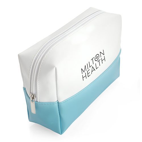 Branded Pastel Coloured Toiletry Bag Blue