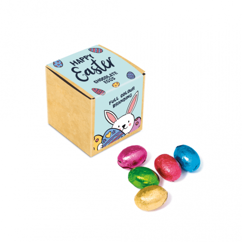 Easter Eco Kraft Cube Foiled Chocolate Eggs Hero