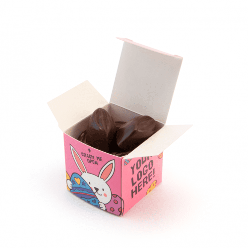 Easter Eco Maxi Cube Dark Salted Caramel Chocolate Truffles Open