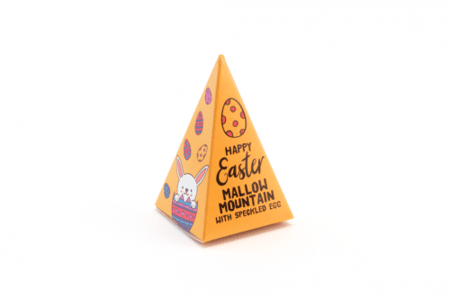 Easter Eco Pyramid Box Mallow Mountain with Speckled Egg Main Yellow