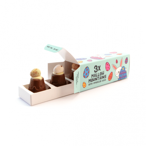 Easter Eco Sliding Box Mallow Mountain with Speckled Egg Open