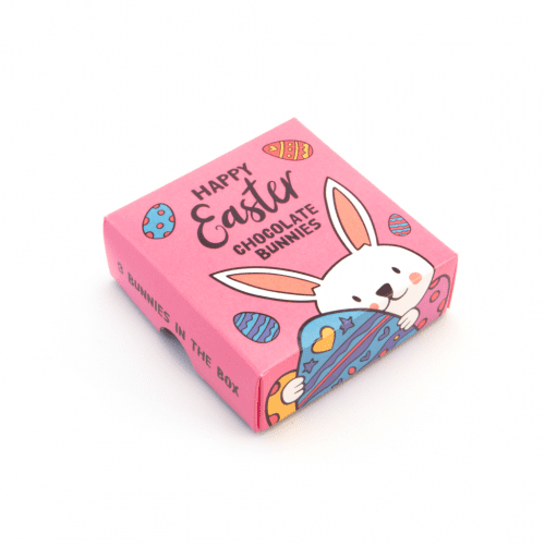 Easter Eco Treat Box Chocolate Bunnies Pink
