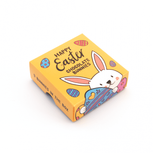 Easter Eco Treat Box Chocolate Bunnies Yellow