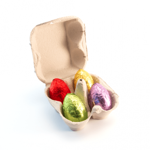 Easter Egg Box Hollow Chocolate Eggs Open