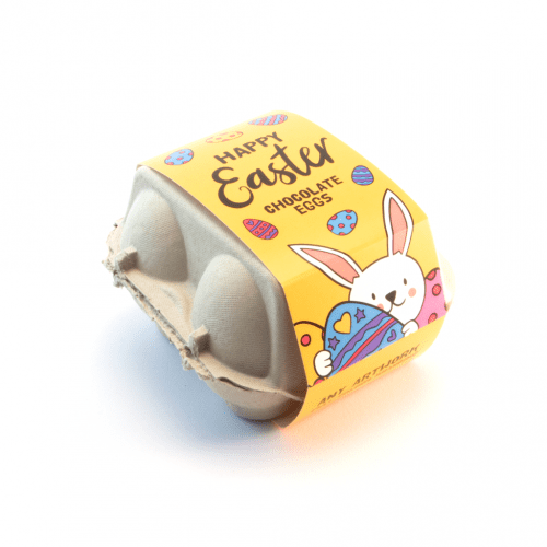Easter Egg Box Hollow Chocolate Eggs Yellow